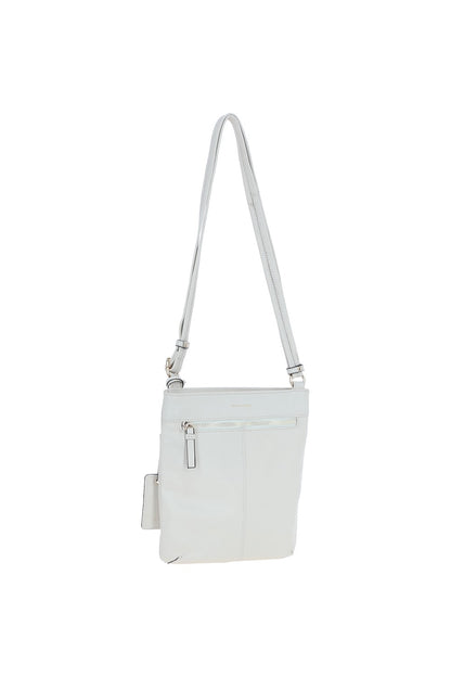 Ashwood Leather CB-5 White Crossbody Bag