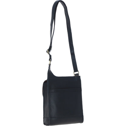 Ashwood Leather TW-24 06-Navy/Pink Leather/Tweed Side Bag