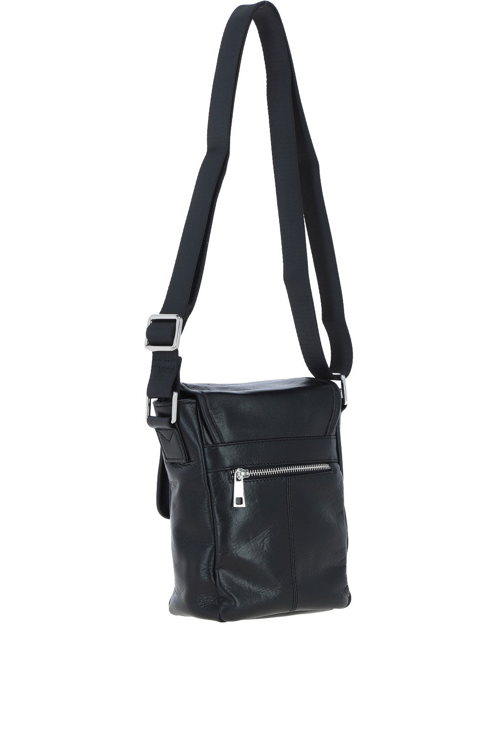 Ashwood Leather PL-44 Black Leather Cross Body Bag