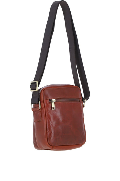 Ashwood Leather PL-43 Tan Leather Cross Body Bag