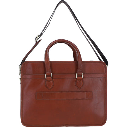 Ashwood Leather PL-48 Tan Leather Business Case