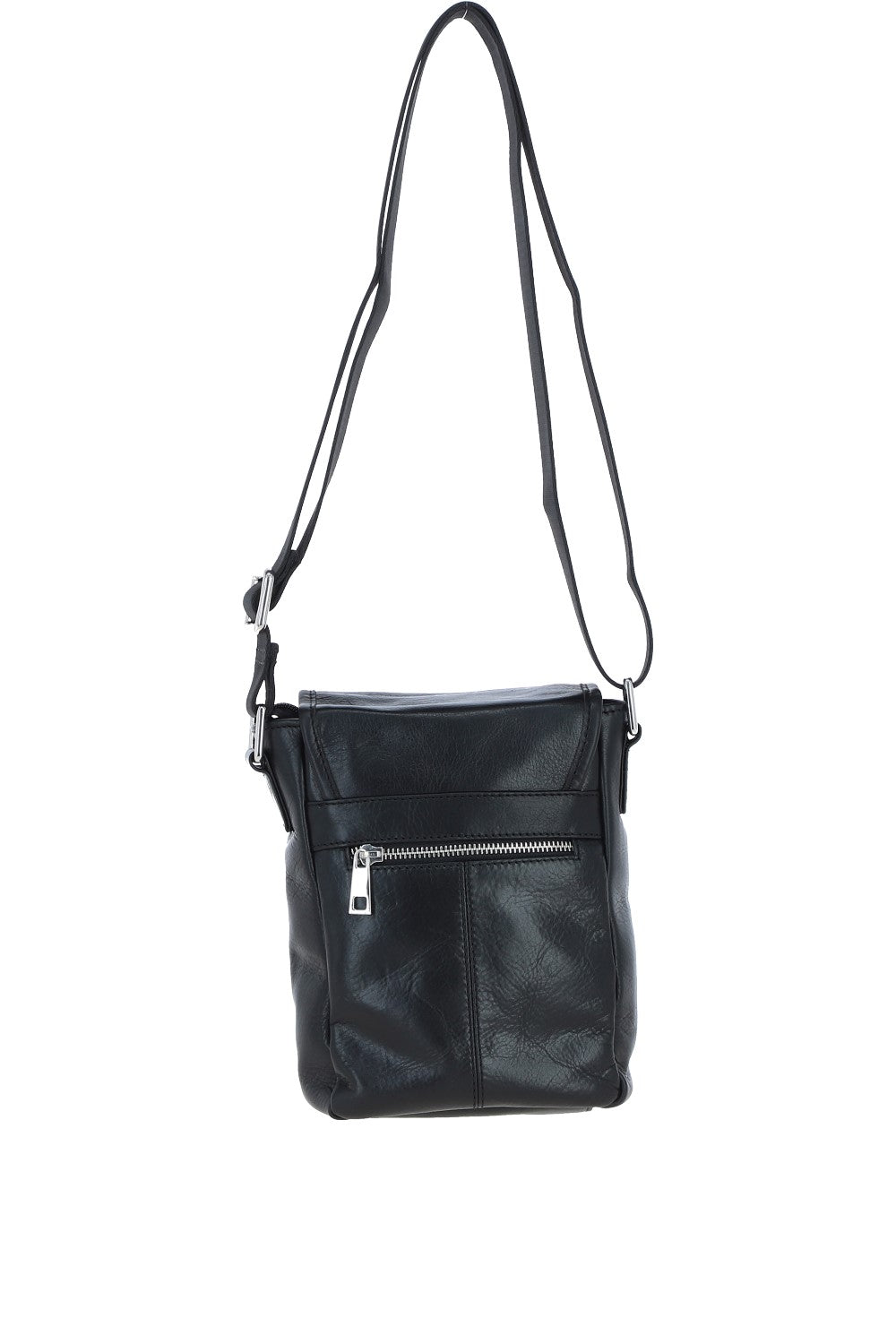 Ashwood Leather PL-44 Black Leather Cross Body Bag