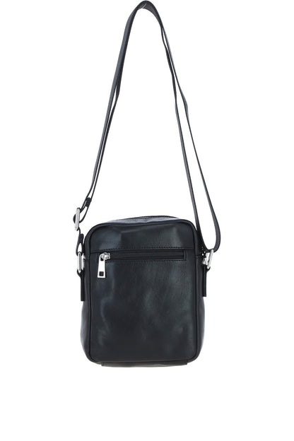 Ashwood Leather PL-43 Black Leather Cross Body Bag