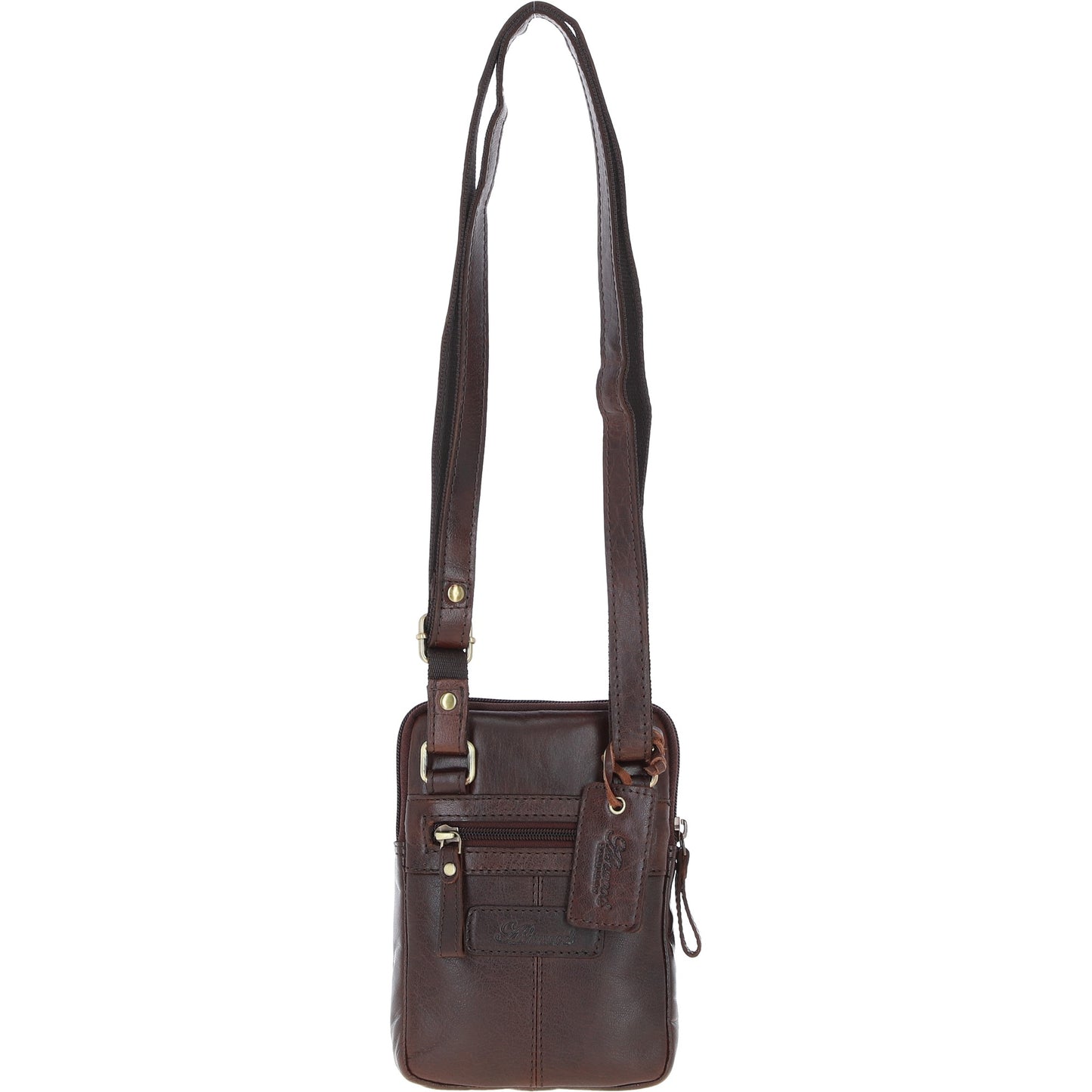 Ashwood Leather G-11 Brandy Crossbody Bag