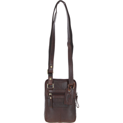 Ashwood Leather G-11 Brandy Crossbody Bag