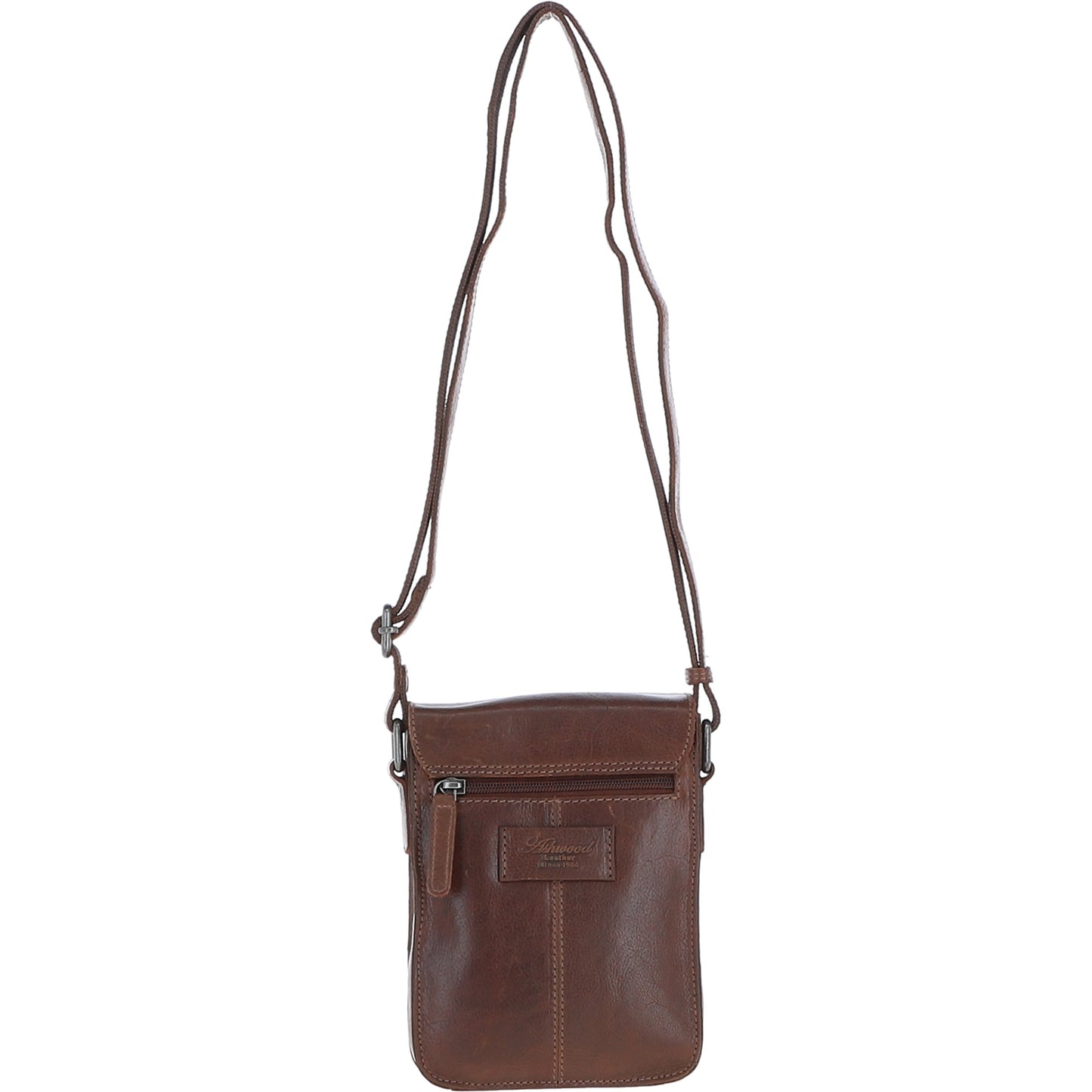 Ashwood Leather S-60 Chestnut Brown Crossbody Bag