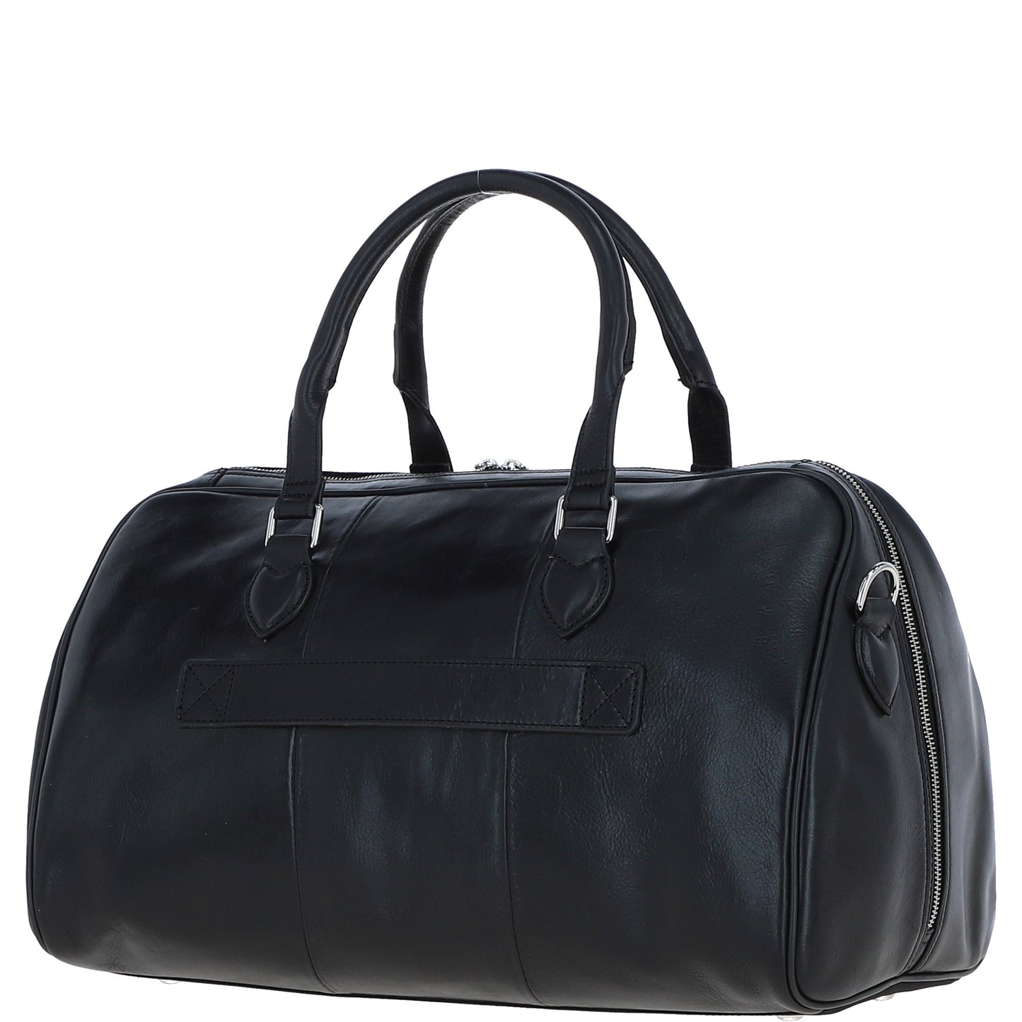 Ashwood Leather PL-47 Black Leather Weekender Bag