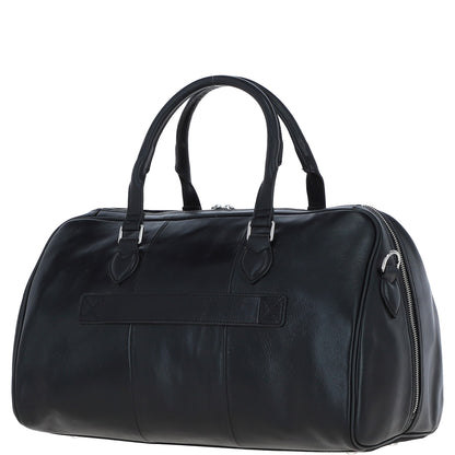 Ashwood Leather PL-47 Black Leather Weekender Bag