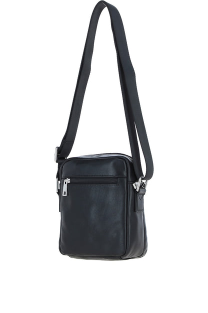 Ashwood Leather PL-43 Black Leather Cross Body Bag