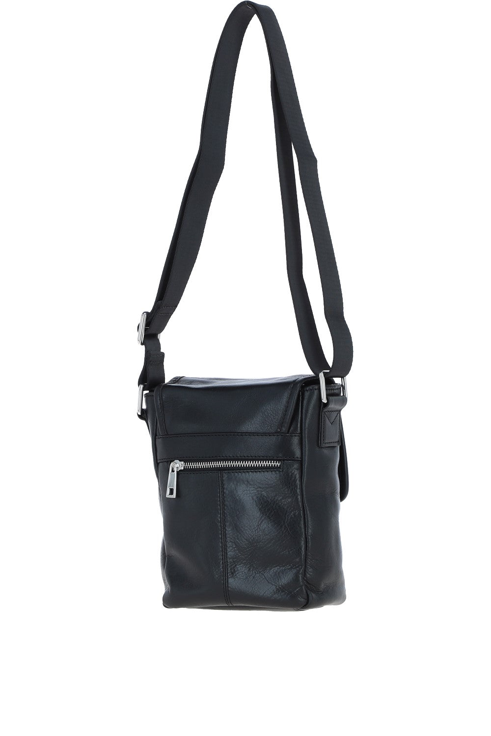 Ashwood Leather PL-44 Black Leather Cross Body Bag