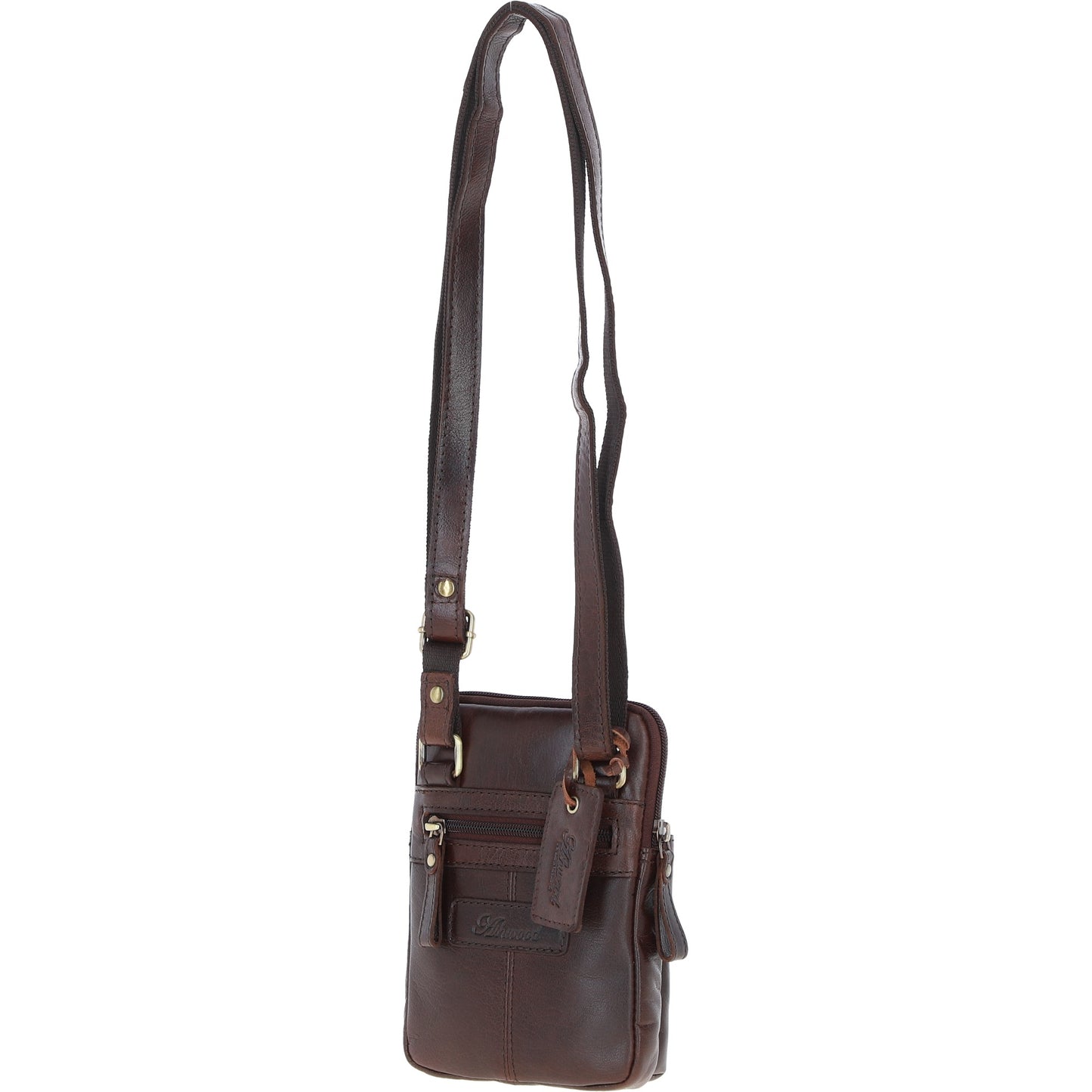 Ashwood Leather G-11 Brandy Crossbody Bag