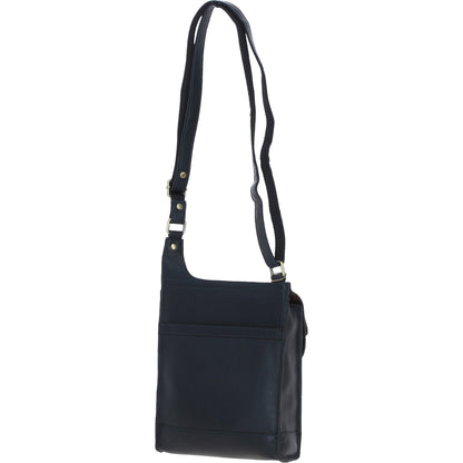 Ashwood Leather TW-24 06-Navy/Pink Leather/Tweed Side Bag