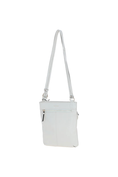 Ashwood Leather CB-5 White Crossbody Bag