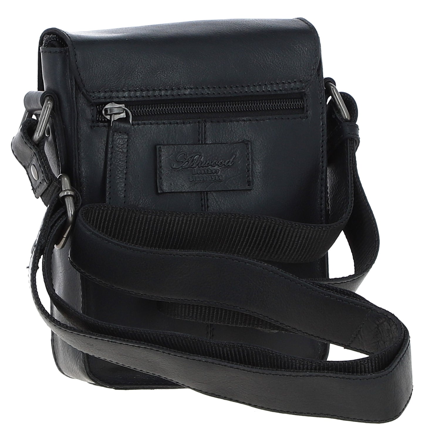 Ashwood Leather S-60 Black Crossbody Bag