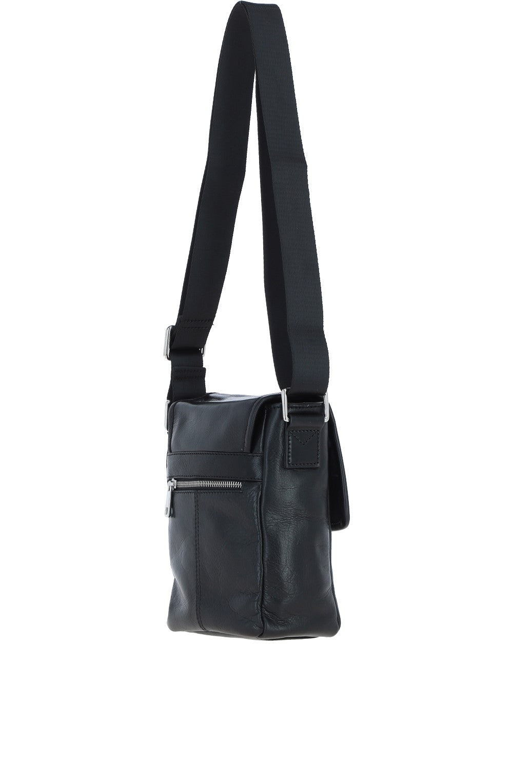 Ashwood Leather PL-44 Black Leather Cross Body Bag