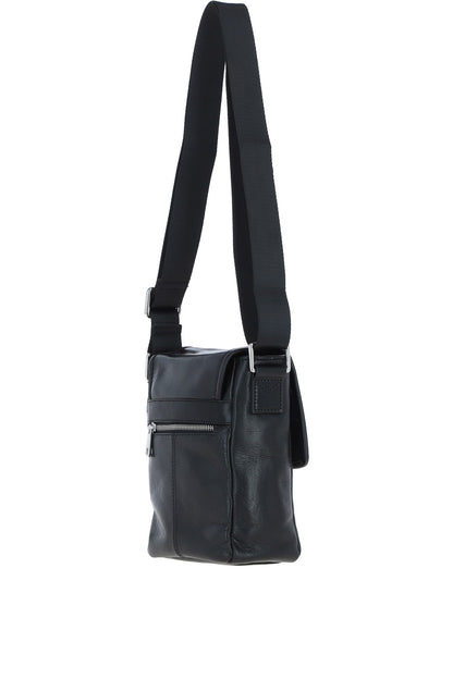 Ashwood Leather PL-44 Black Leather Cross Body Bag