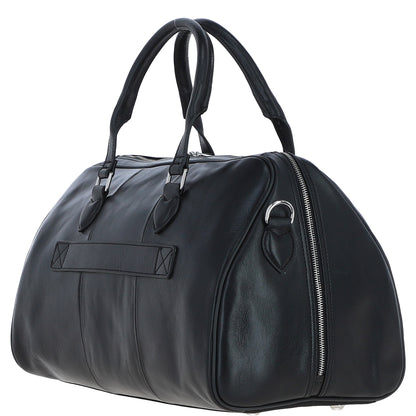 Ashwood Leather PL-47 Black Leather Weekender Bag