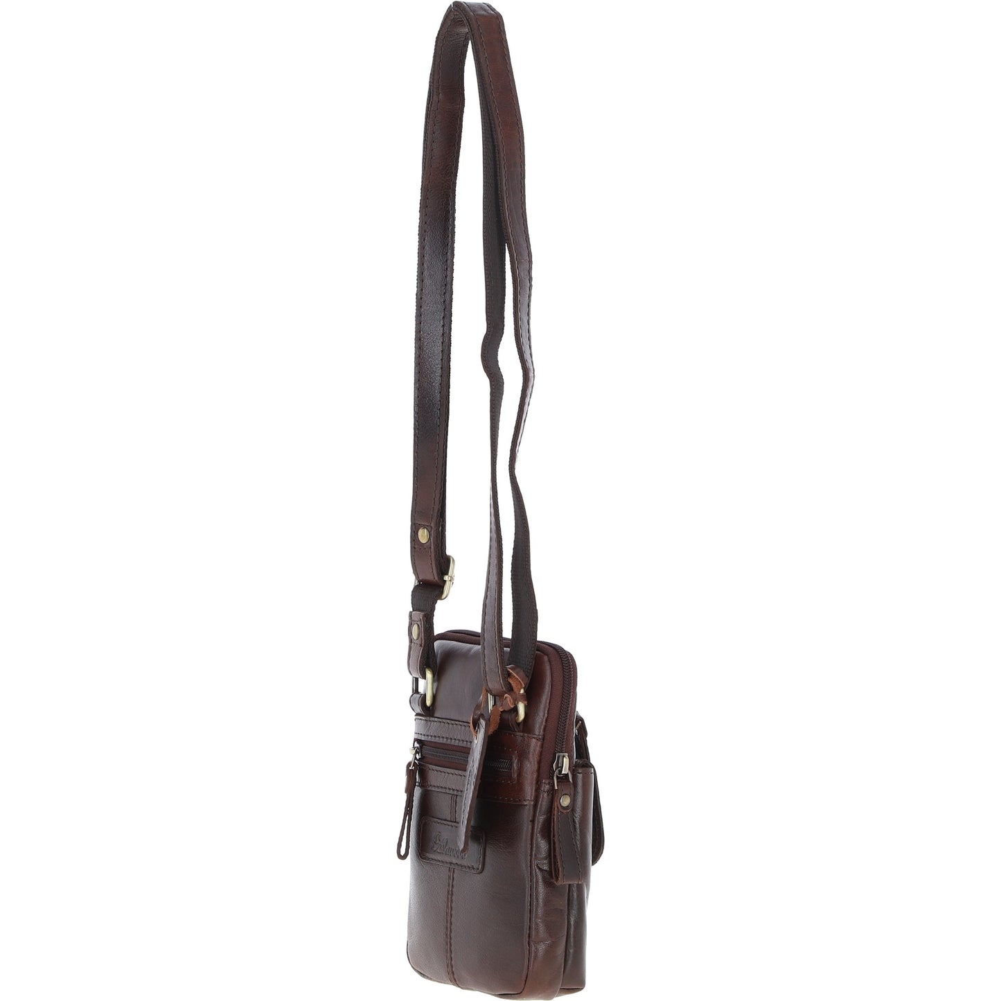 Ashwood Leather G-11 Brandy Crossbody Bag