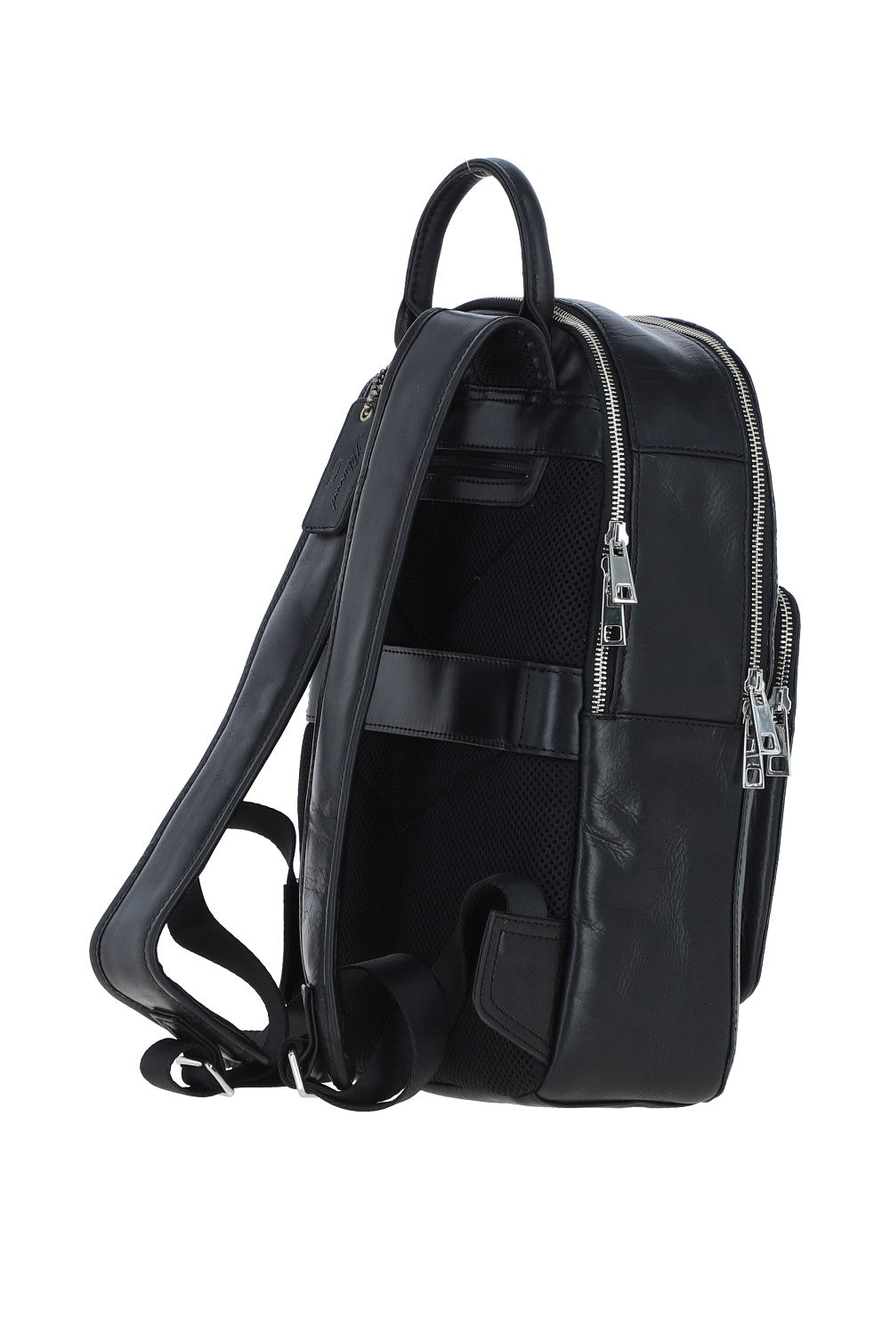 Ashwood Leather PL-46 Black Leather Rucksack