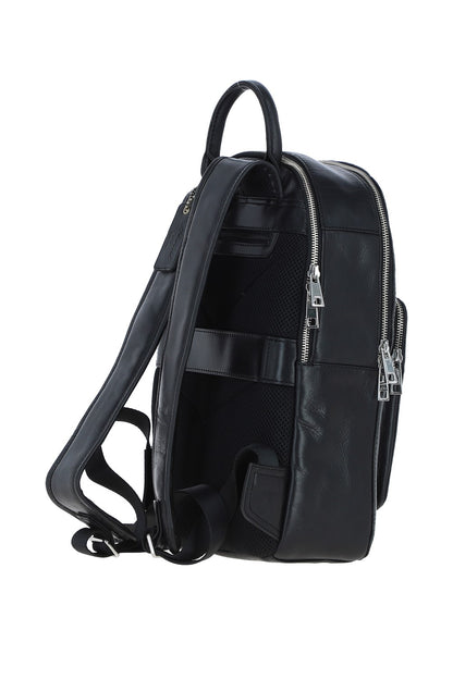 Ashwood Leather PL-46 Black Leather Rucksack
