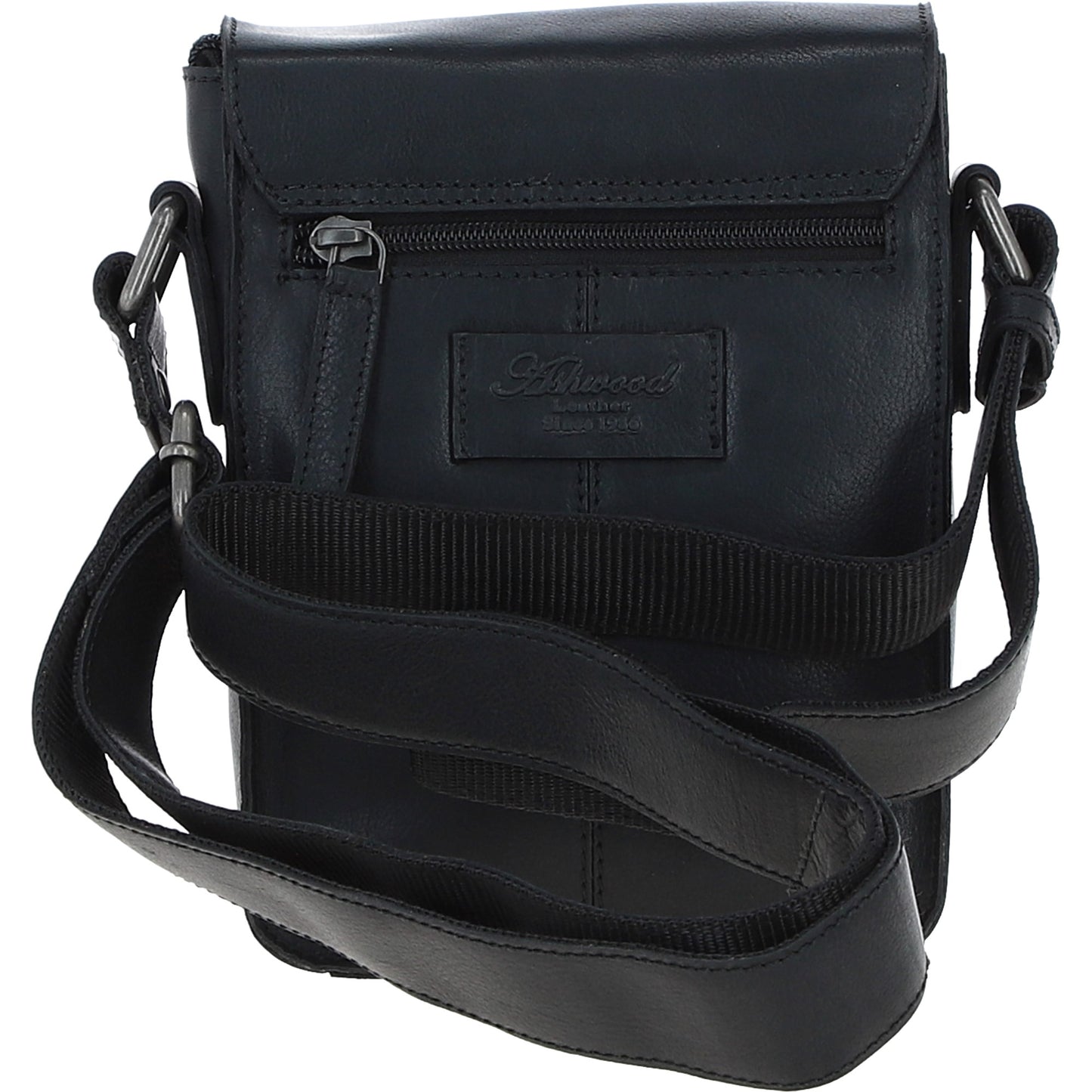Ashwood Leather S-60 Black Crossbody Bag
