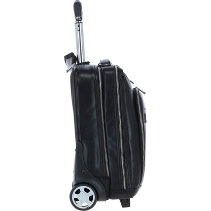 Ashwood Leather PL-51 Black Leather Business Trolley