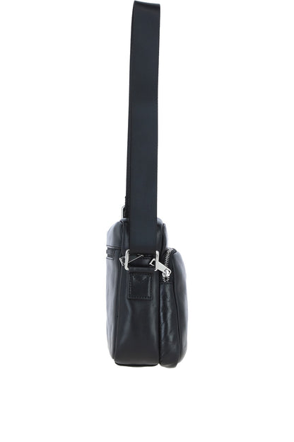 Ashwood Leather PL-43 Black Leather Cross Body Bag