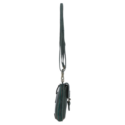 Ashwood Leather D-99 Green Leather Phone Bag