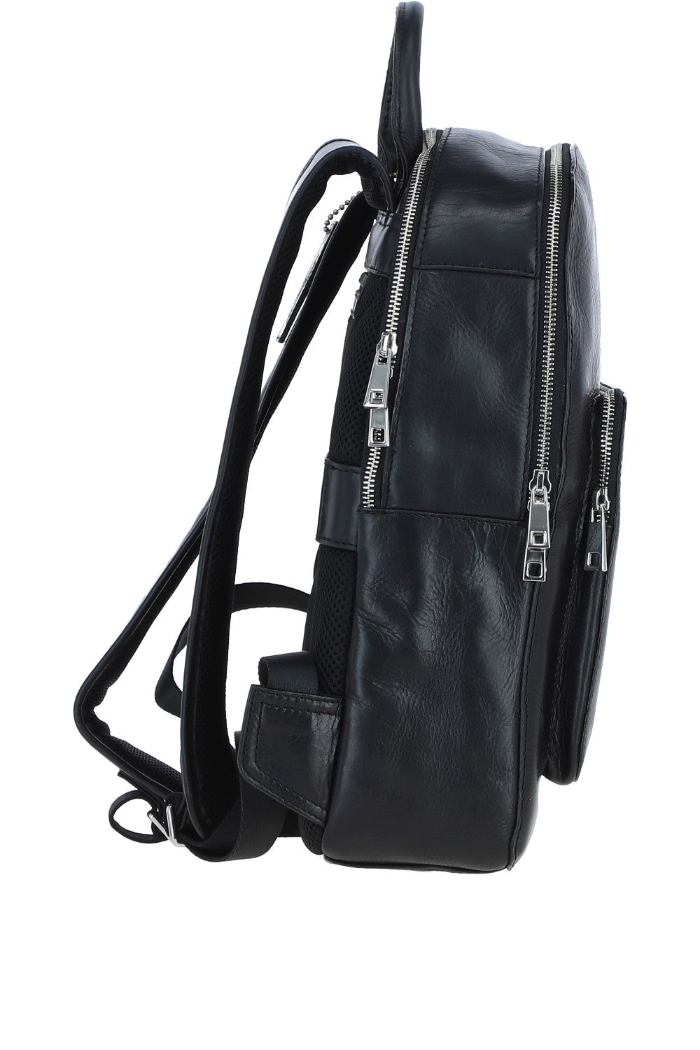 Ashwood Leather PL-46 Black Leather Rucksack