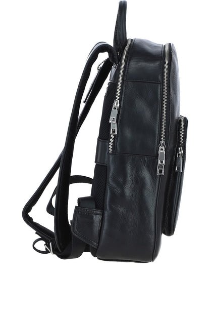 Ashwood Leather PL-46 Black Leather Rucksack