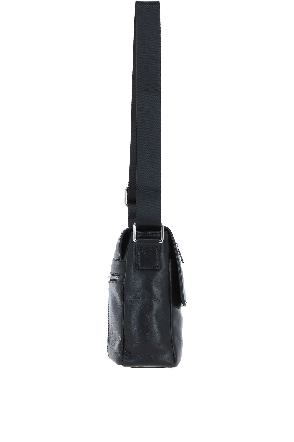 Ashwood Leather PL-44 Black Leather Cross Body Bag