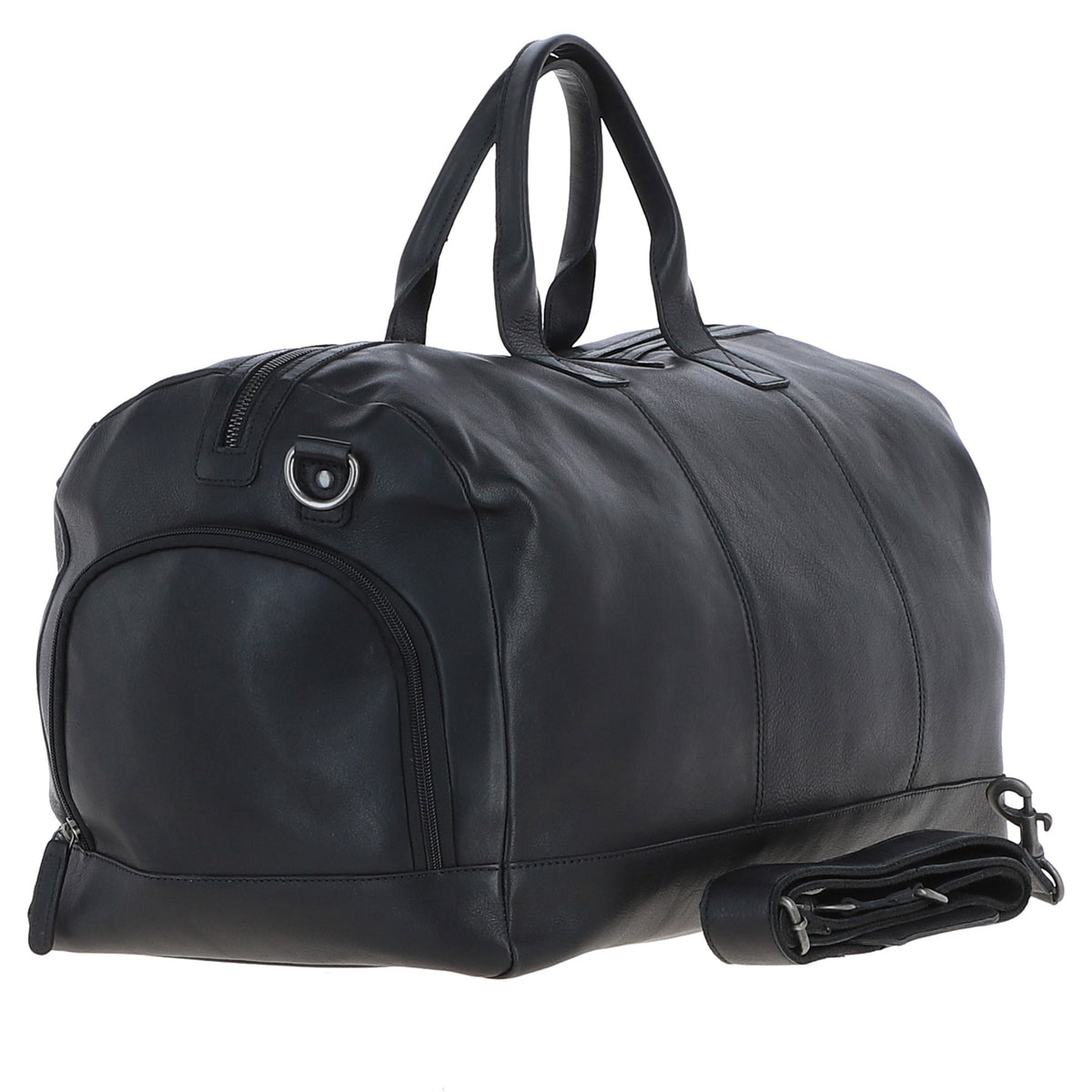 Ashwood Leather S-65 Black Leather Holdall