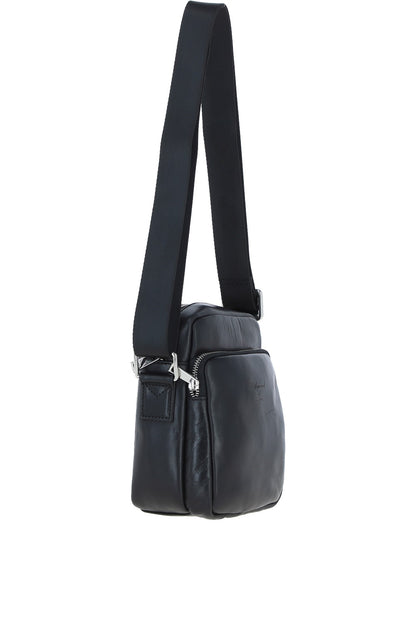 Ashwood Leather PL-43 Black Leather Cross Body Bag