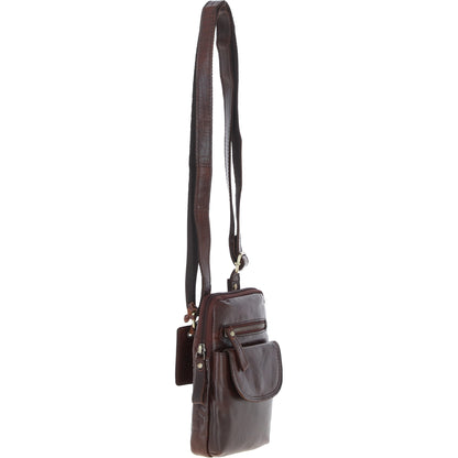Ashwood Leather G-11 Brandy Crossbody Bag