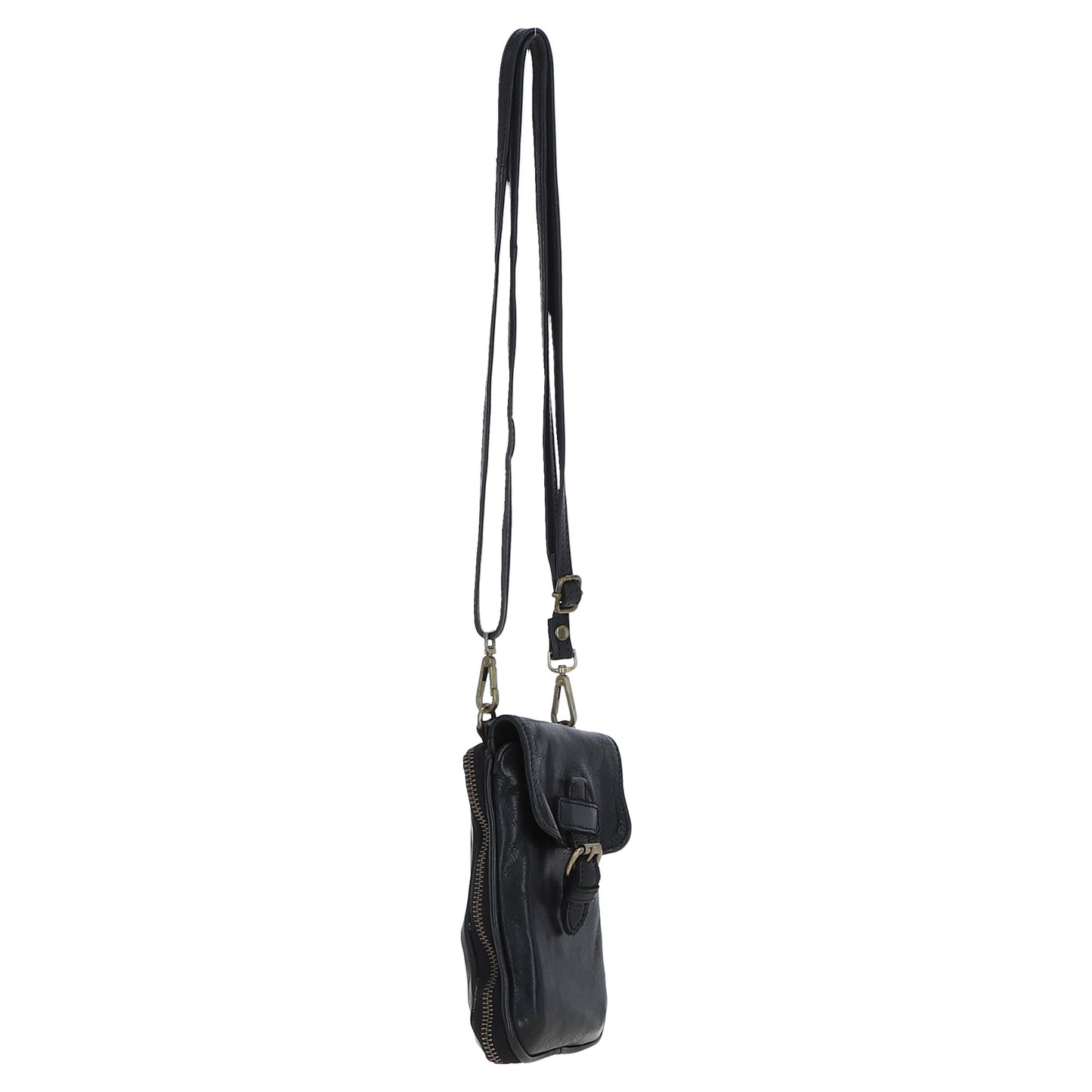 Ashwood Leather D-99 Black Phone Bag