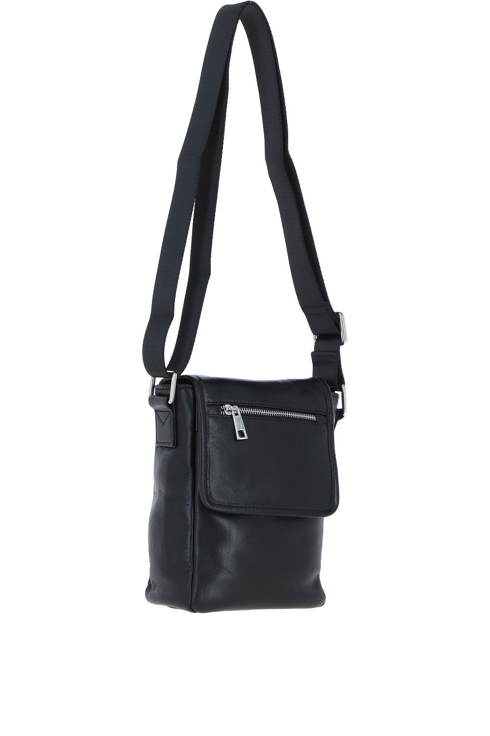 Ashwood Leather PL-44 Black Leather Cross Body Bag
