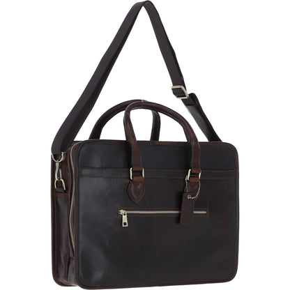 Ashwood Leather PL-48 Brown Leather Business Case