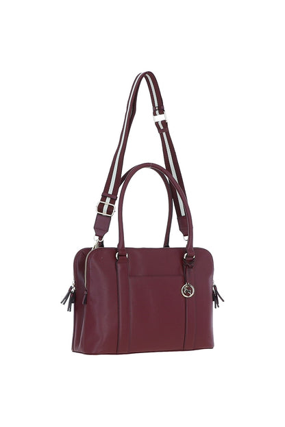 Ashwood Leather X-39 Rose Wine Handbag