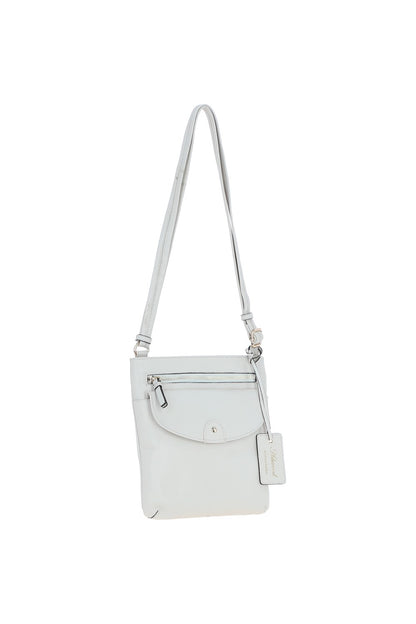 Ashwood Leather CB-5 White Crossbody Bag