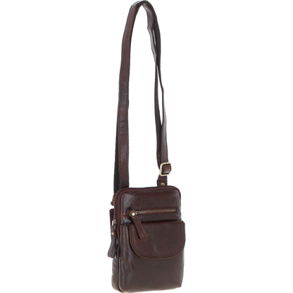 Ashwood Leather G-11 Brandy Crossbody Bag
