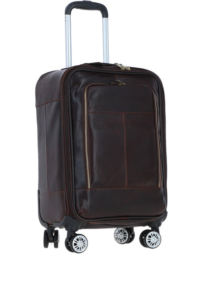 Ashwood Leather PL-52 Temponada Brown Cabin Trolley Bag