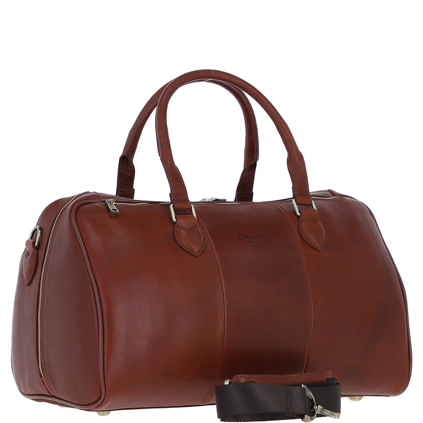 Ashwood Leather PL-47 Tan Leather Weekender Bag