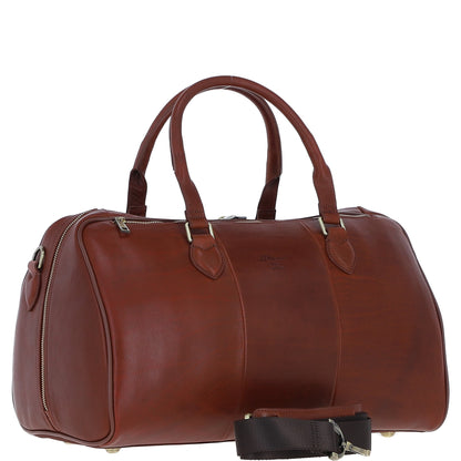 Ashwood Leather PL-47 Tan Leather Weekender Bag