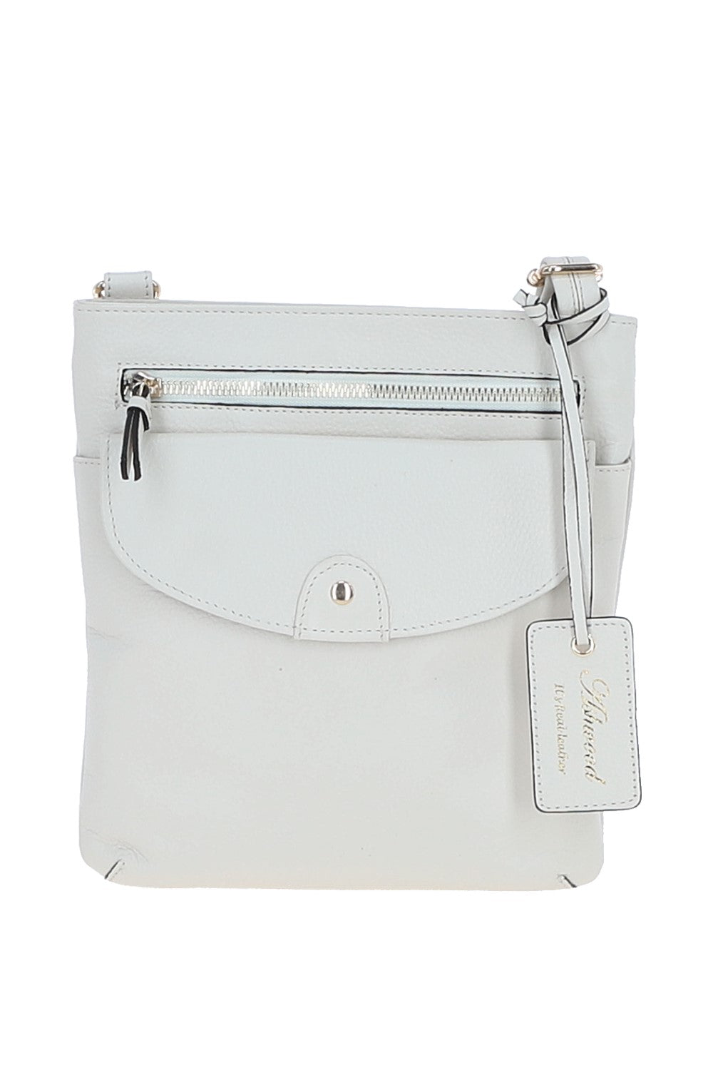 Ashwood Leather CB-5 White Crossbody Bag