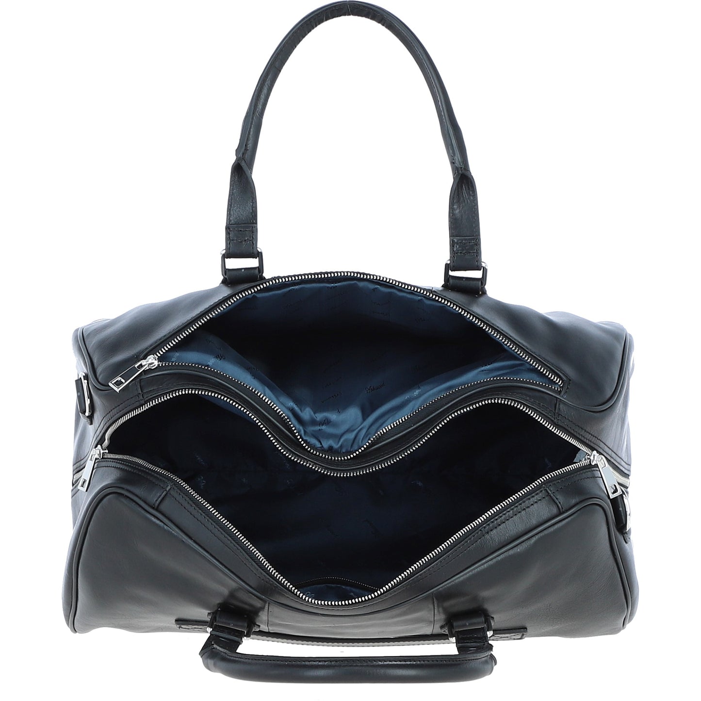 Ashwood Leather PL-47 Black Leather Weekender Bag