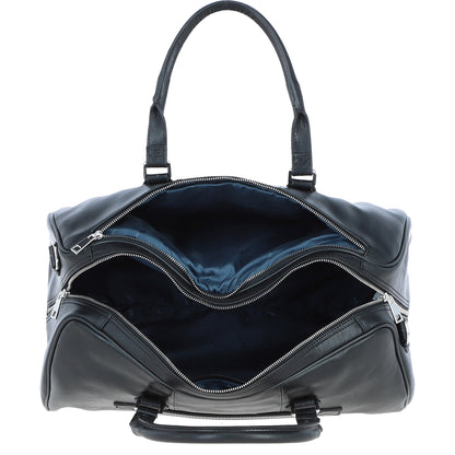 Ashwood Leather PL-47 Black Leather Weekender Bag