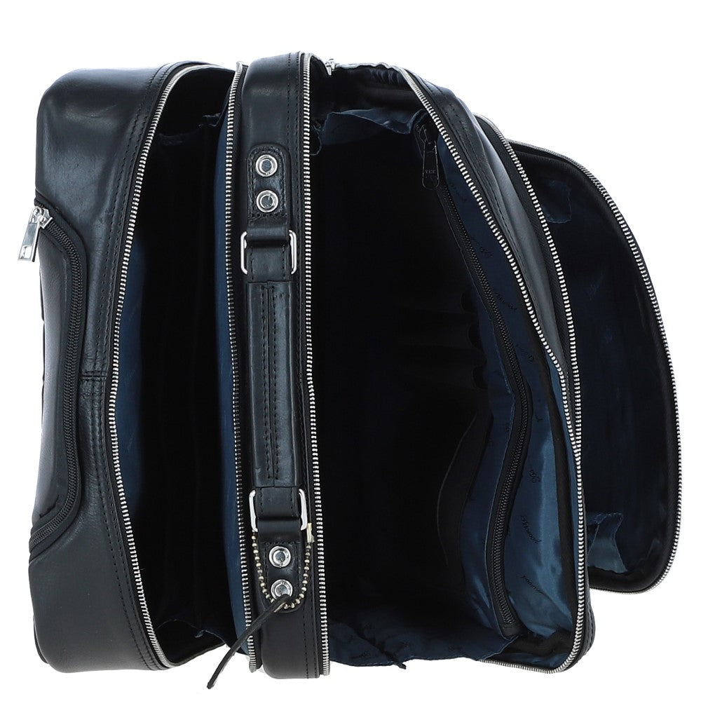 Ashwood Leather PL-51 Black Leather Business Trolley