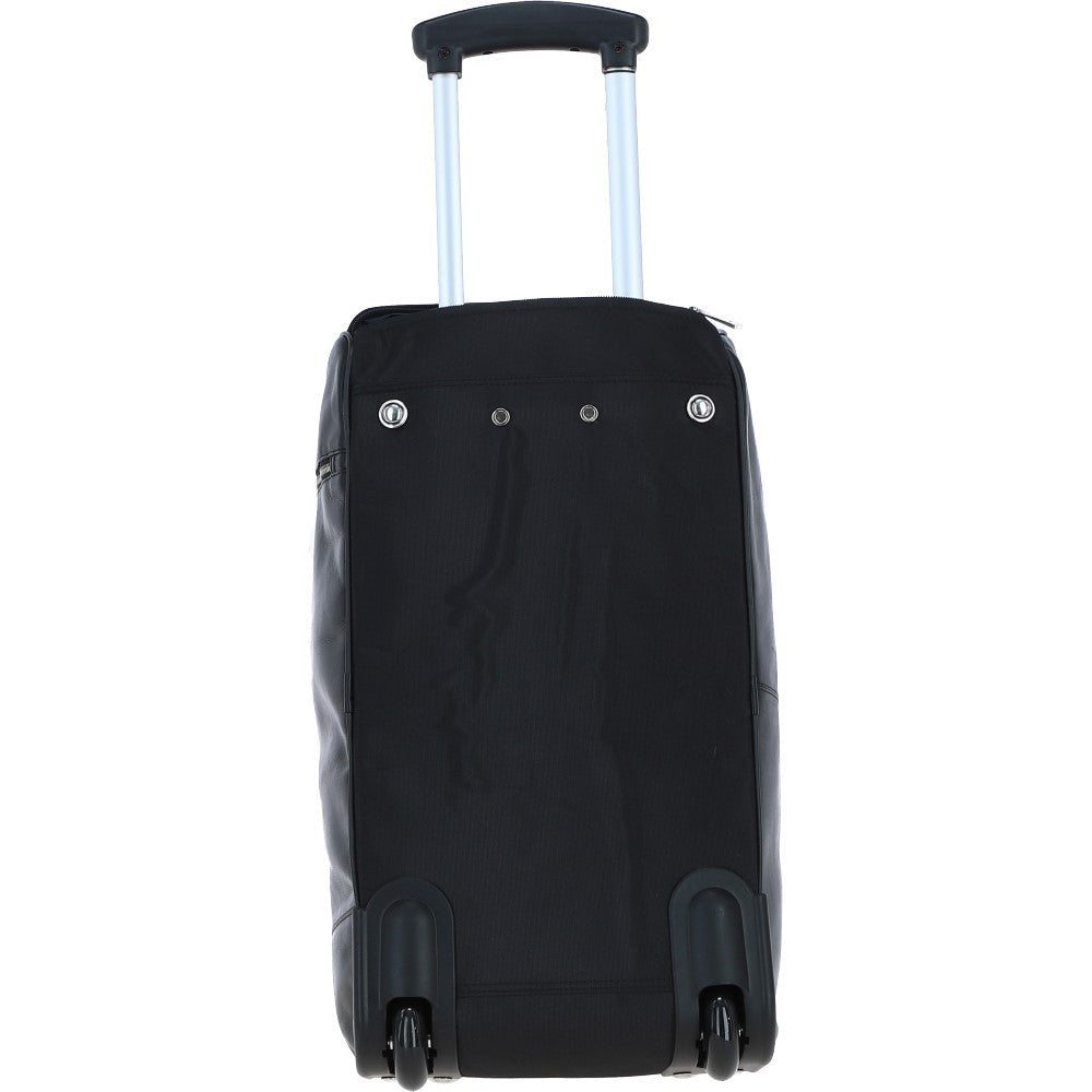Ashwood Leather PL-50 Black Leather Duffel Trolley Bag
