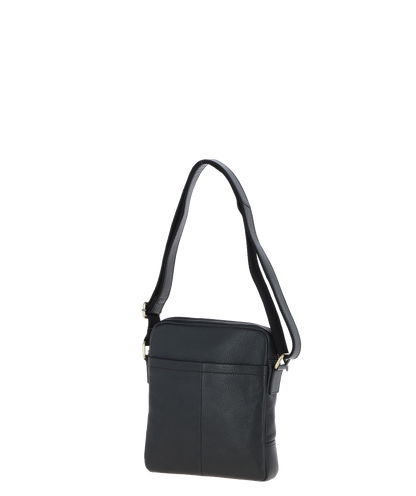 Gabicci LOGAN Black Leather Cross Body Bag