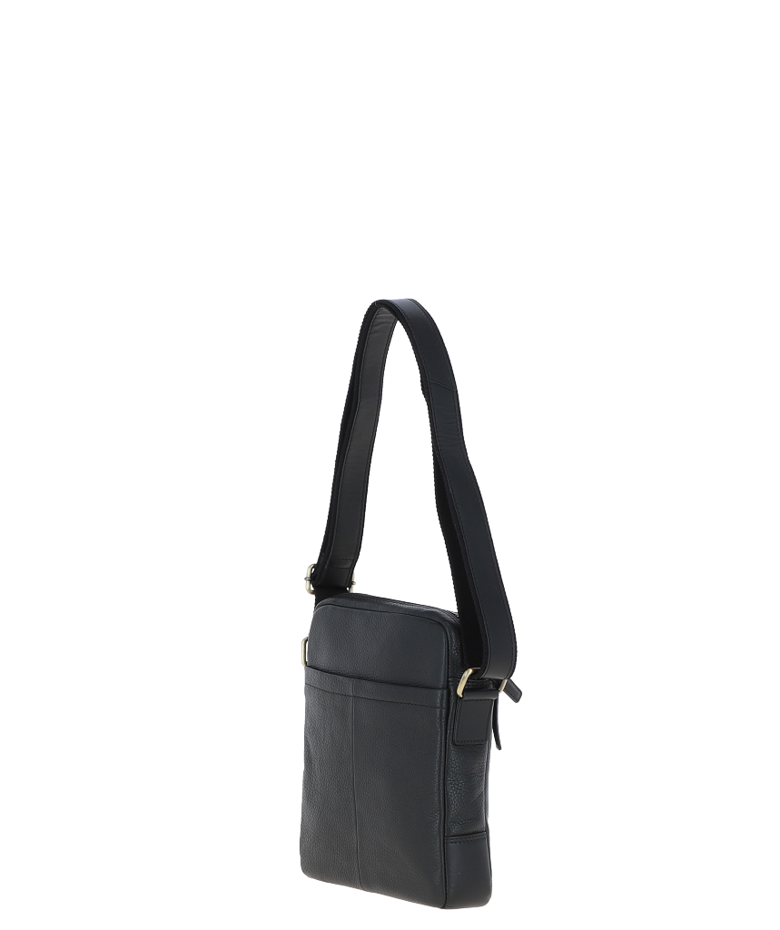 Gabicci LOGAN Black Leather Cross Body Bag
